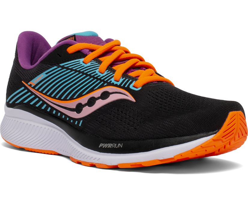 Saucony Guide 14 Women's Running Shoes Black / Orange | Canada 144FDNM